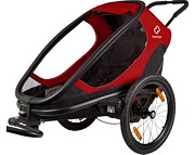 Hamax Outback ein Kinderwagen /Fahrrad Anhänger Farbe black-red 2022 FREI VERSAND - zum Schließen ins Bild klicken