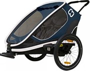 Hamax Outback ein Kinderwagen /Fahrrad Anhänger Farbe blue-white 2022 FREI VERSAND - zum Schließen ins Bild klicken