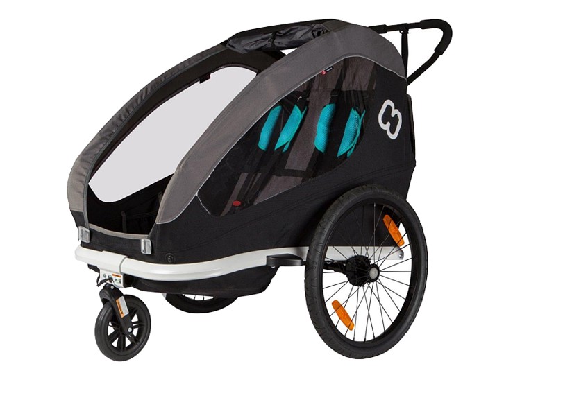Hamax Traveller Twin Stroller /Bicycle trailer colour black-grey 2022 FREE DELIVERY