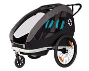 Hamax Traveller Twin wózek /przyczepka rowerowa kolor czarno-szary 2022 KURIER GRATIS - Kliknij na obrazek aby go zamknąć