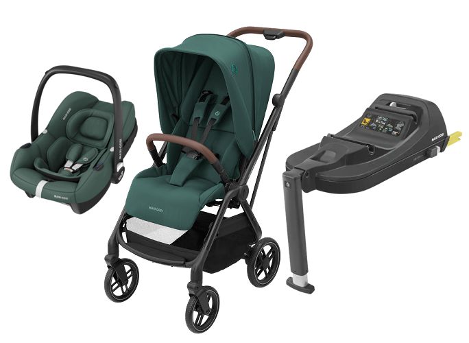 SPECIAL! Maxi Cosi Leona 2 3in1 (pushchair + Maxi Cosi CabrioFix I-Size + isofix base I-size) 2022/2023 FREE DELIVERY