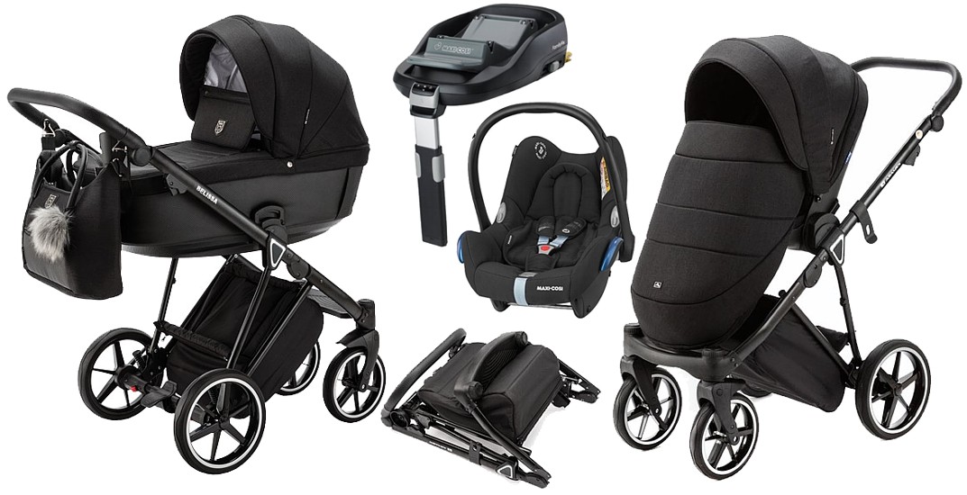 Adamex Belissa Standard 4in1 (pushchair + carrycot + Maxi Cosi Cabrio + Familyfix base ) 2023/2024 FREE DELIVERY