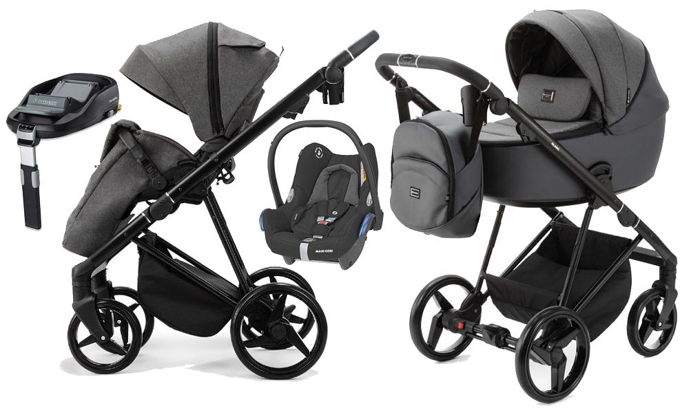 Adamex Blanc Lux 4in1 (pushchair + carrycot + Maxi-Cosi Cabrio car seat + Familyfix base) 2023/2024 FREE DELIVERY