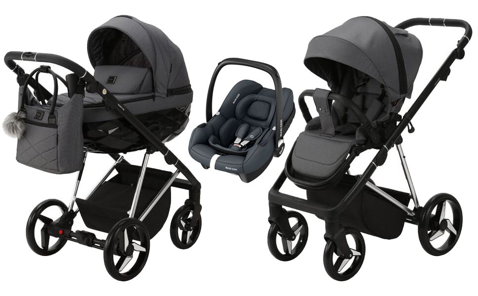 Adamex Quantum Special Edition 3in1 (pushchair + carrycot + Maxi-Cosi Cabrio i-Size car seat) 2024 FREE DELIVERY