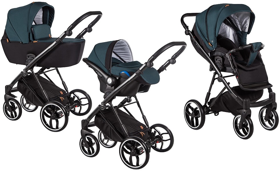 Baby Merc La Rosa 3in1 (pushchair + carrycot + Carlo car seat with adapters) 2022/2023