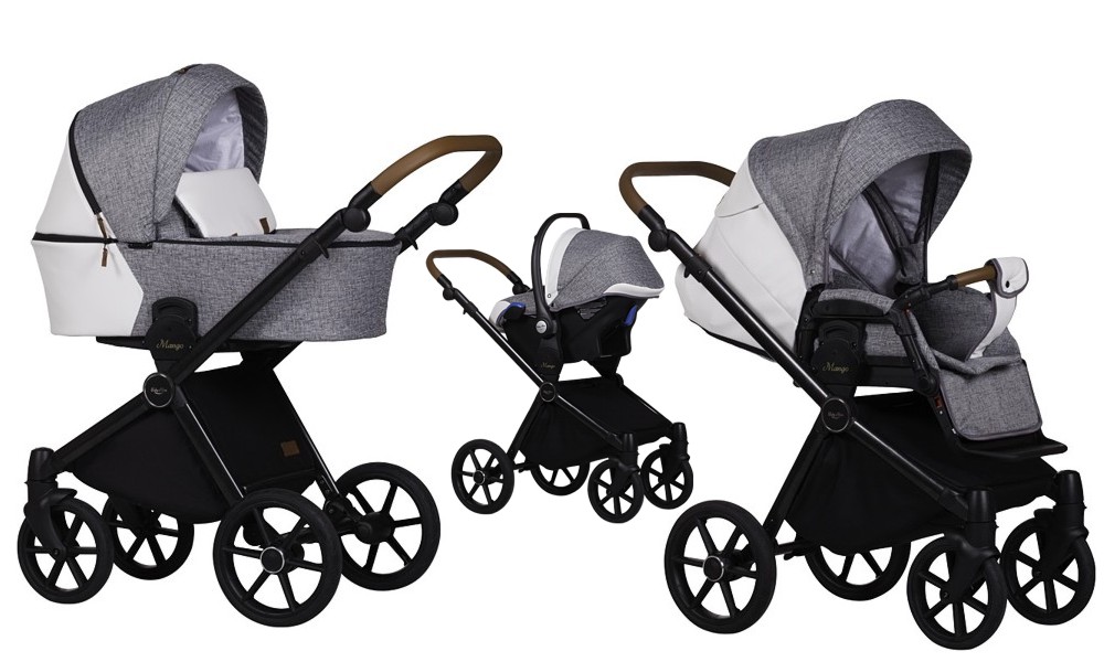 Baby Merc Mango 3in1 (Sportwagen + Tragetasche + Kite autositz mit Adapter) 2022/2023