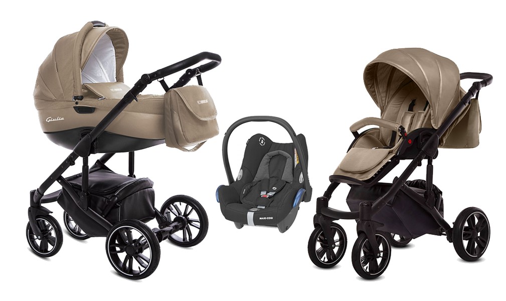 BabyActive Giulia 3in1 (pushchair + carrycot + Maxi Cosi Cabrio car seat) 2023/2024 FREE DELIVERY