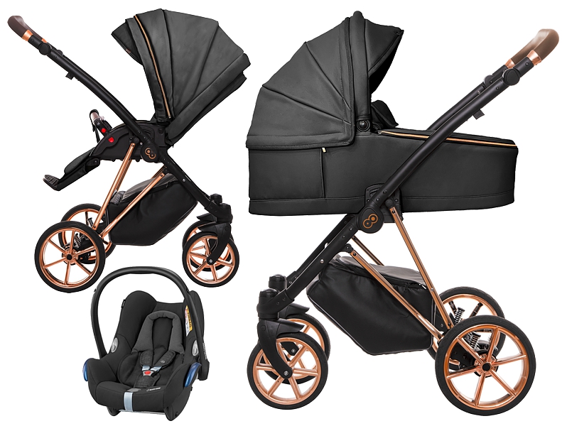 BabyActive Musse Royal 3in1 (pushchair + carrycot + Maxi Cosi Cabrio car seat) 2023/2024 FREE DELIVERY