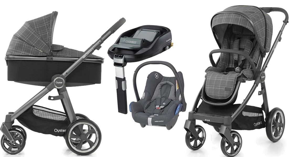BabyStyle Oyster3 4in1 (seat + carrycot+Cabriofix + FamilyFix) Manhattan 2022/2023 VALID TILL STOCK LAST FREE DELIVERY