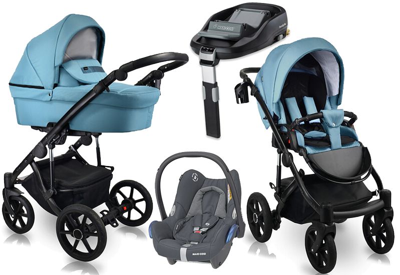 Bexa Line 2.0 Pastel 4in1 ( pushchair + carrycot + car seat Cabrio + base Familyfix) 2023/2024 FREE DELIVERY