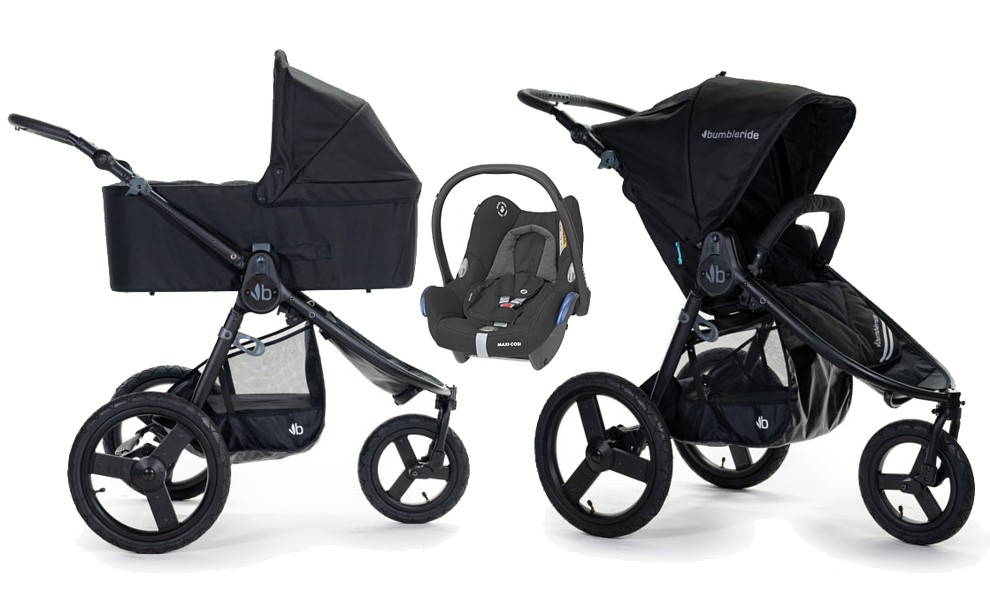 SPECIAL Bumbleride Speed 3in1 (stroller + carrycot + Cabrio car seat) color matte black + 2x rain cover FREE SHIPPING