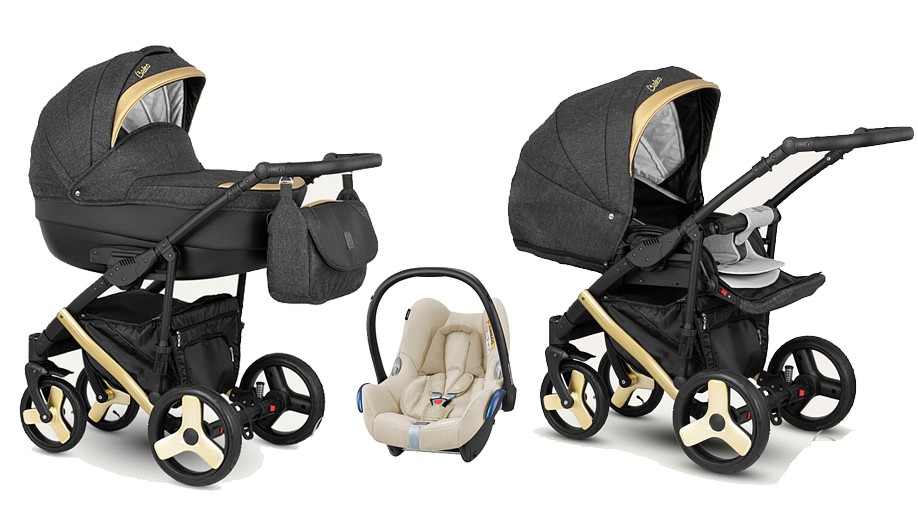 Camarelo Baleo Shine 3in1 (pushchair + carrycot + Maxi Cosi Cabrio car seat) FREE DELIVERY