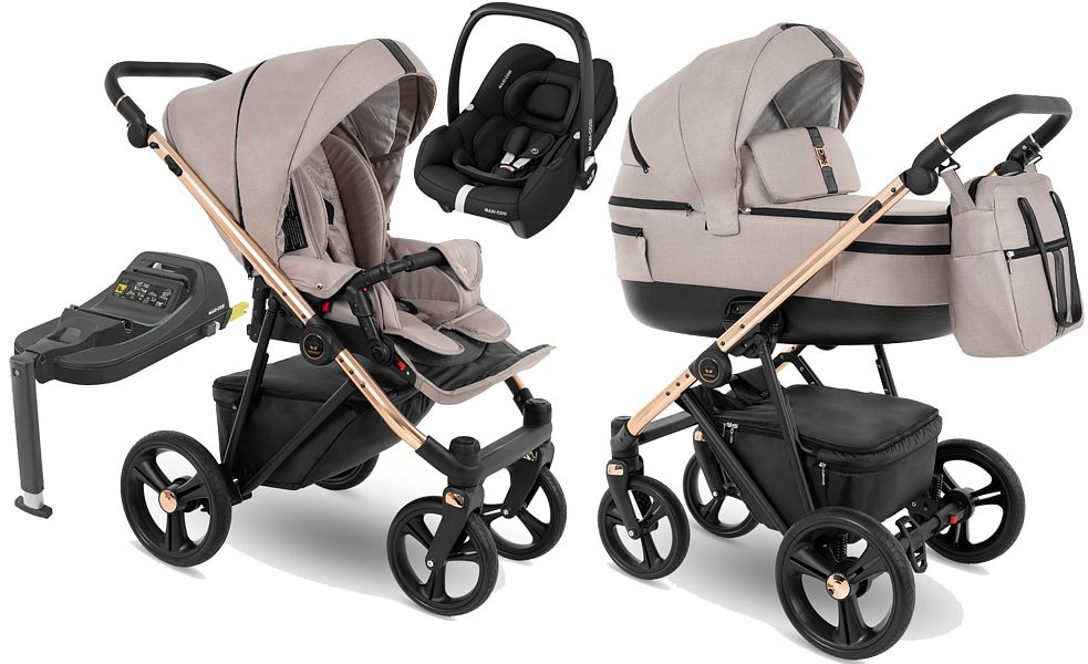 Camarelo Belagio 4in1 (pushchair + carrycot + Maxi-Cosi Cabrio I-Size car seat + base) 2023 FREE DELIVERY