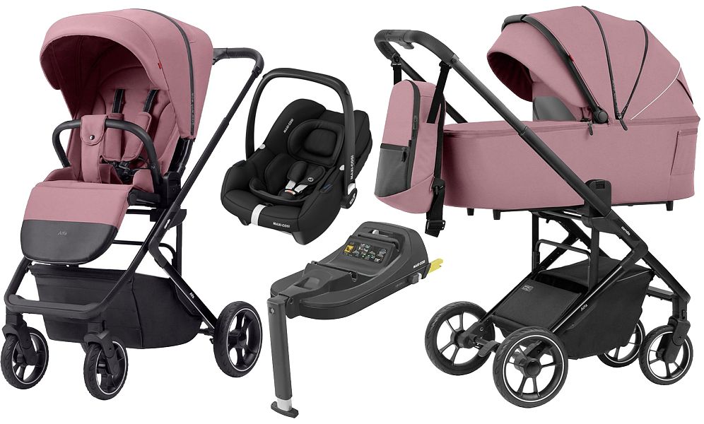 Carrello Alfa CRL-6507 4in1 (pushchair + carrycot + Maxi Cosi Cabrio I-Size car seat + isofix I-Size base) 2023 FREE DELIVERY