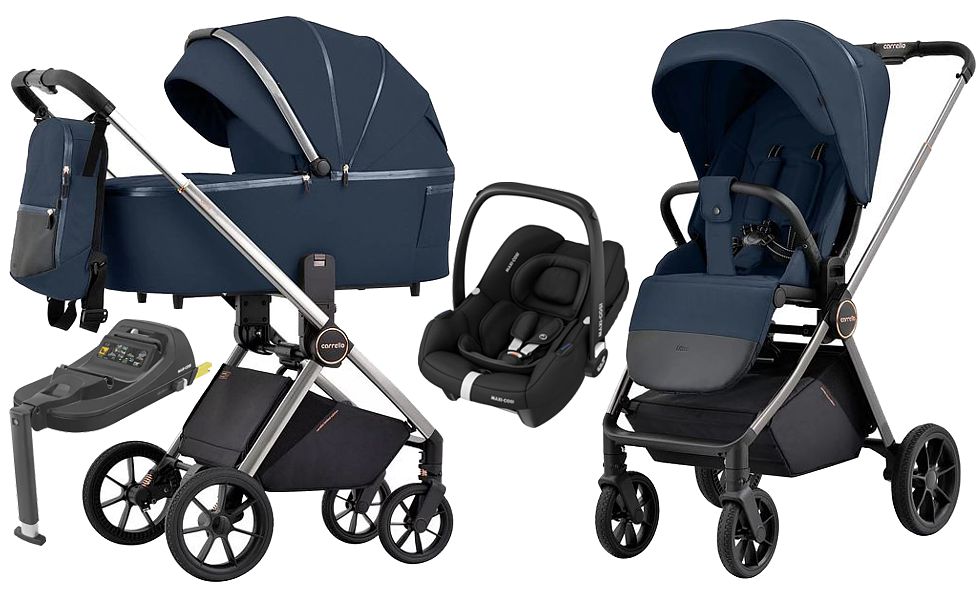 Carrello Ultra CRL-6525 4in1 (pushchair + carrycot + Maxi Cosi Cabrio I-size car seat + base) 2023 FREE DELIVERY