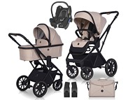 SPECIAL Cavoe Axo Shine 3in1 (pushchair + carrycot + Maxi Cosi Cabrio car seat + bag + adapters) 2023 FREE SHIPPING - Click Image to Close