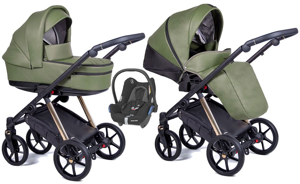 Coletto Axiss Premium Gold 3in1 (pushchair + carrycot + Maxi Cosi Cabrio car seat) 2023/2024 FREE DELIVERY