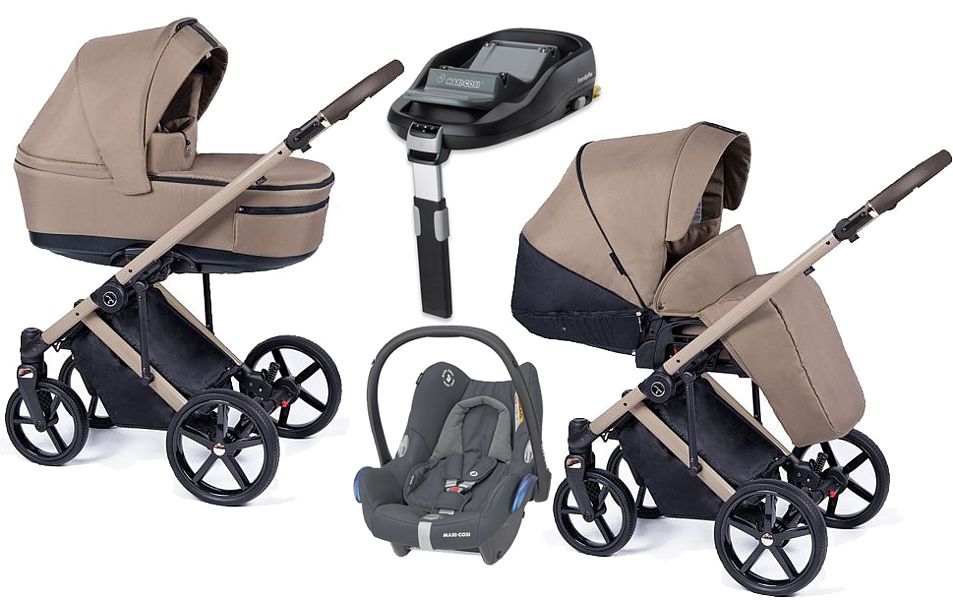 SALE! Coletto Fado 4in1 (pushchair + carrycot + car seat Maxi-Cosi Cabrio + base) 07 beige FREE DELIVERY 24H
