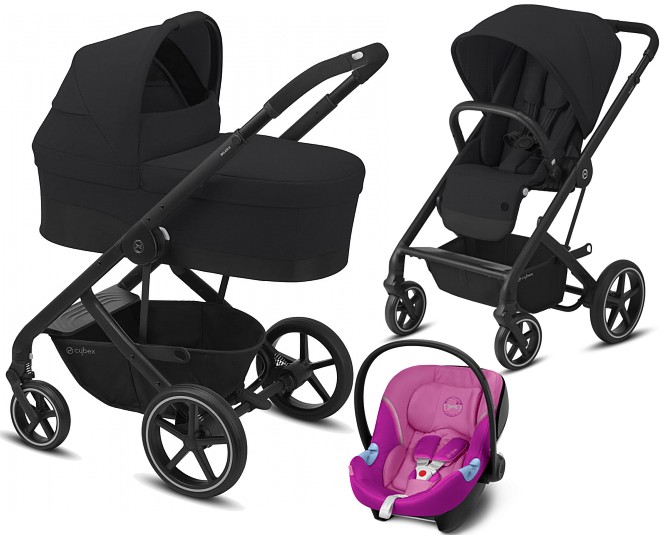 Cybex Balios S 3in1 (pushchair + carrycot Cot S + Cybex Aton M car seat) black frame 2022/2023 FREE DELIVERY