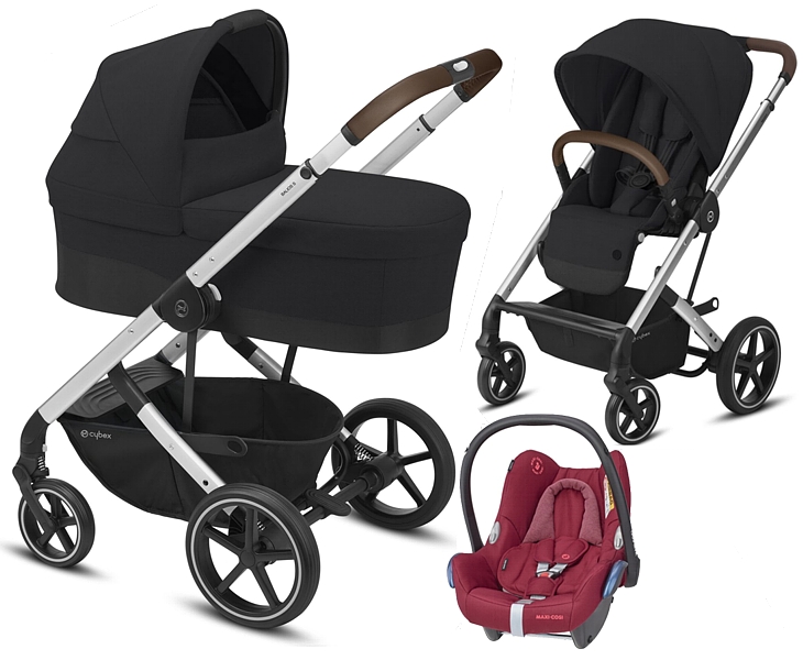 Cybex Balios S Lux 3in1 (pushchair carrycot S Maxi Cosi car seat) silver frame 2022/2023 [id32029] - €778 : Dino