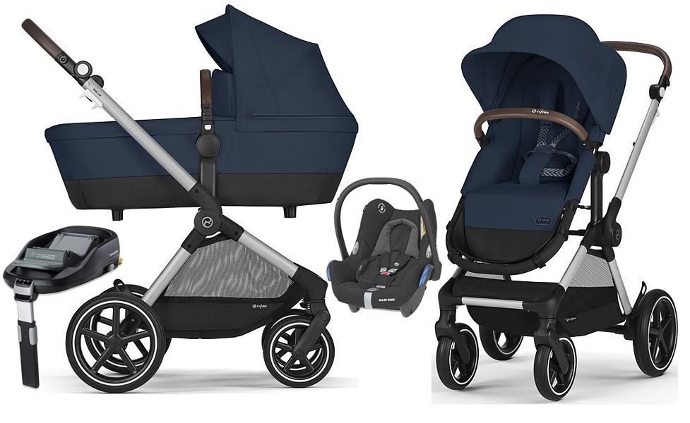 Cybex Eos Lux 4in1 (pushchair/carrycot + Maxi Cosi Cabrio car seat + Familyfix base) 2023 FREE DELIVERY