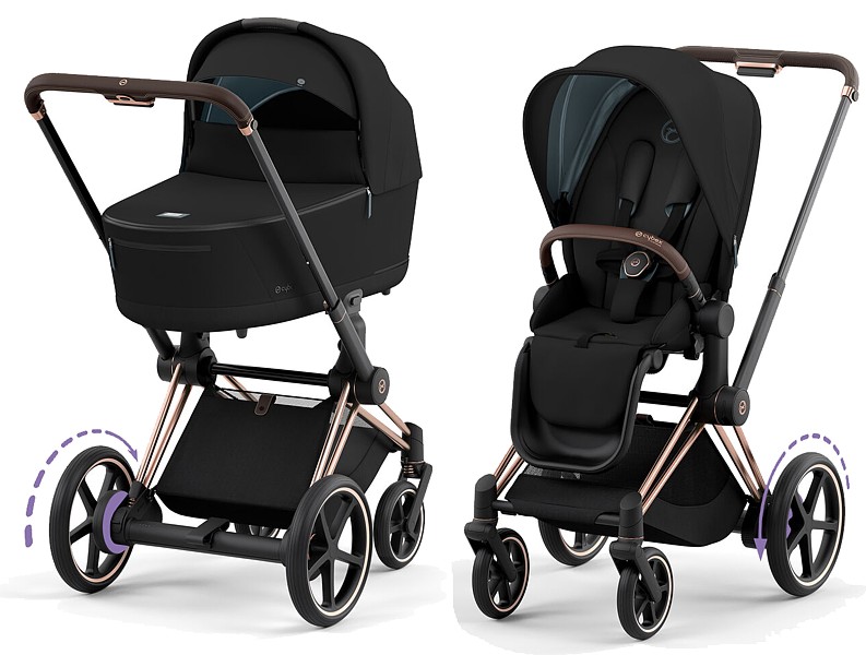 Cybex e-Priam Platinum 2in1 (frame + pushchair LUX + carrycot Lux) 2022/2023 FREE SHIPPING