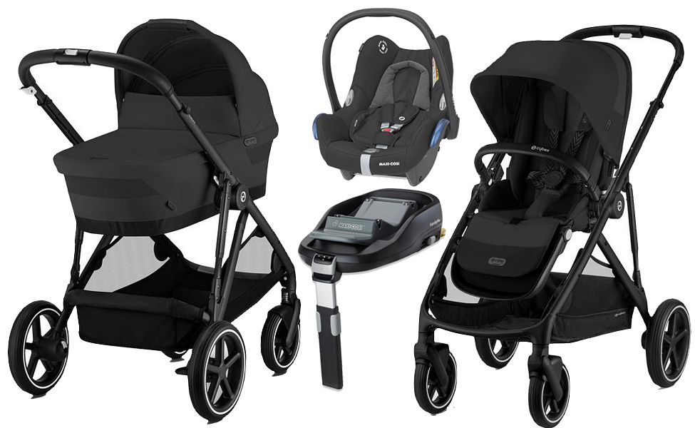 Cybex Gazelle S 4in1 (frame + seat + carrycot + upper basket + Maxi-Cosi Cabrio car seat + familyfix base) 2023 FREE DELIVERY