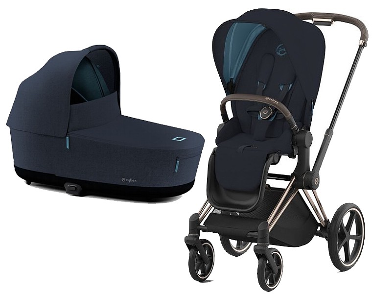 Cybex Priam 4.0 Plus Platinum 2in1 (frame + pushchair LUX + carrycot Lux) 2022/2023 FREE SHIPPING