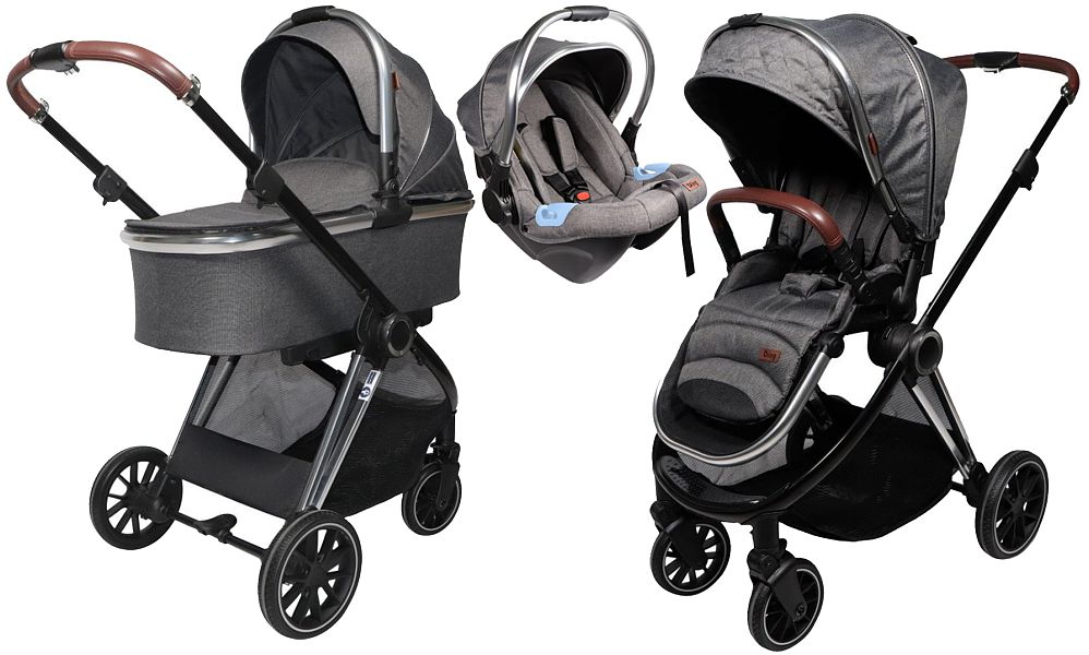 Ding Fenix 3in1 (pushchair + carrycot + car seat with adapter) 2022/2023