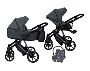 Dynamic Baby Dover 3in1 (frame + pushchair + carrycot + Maxi Cosi Cabrio car seat) 2022/2023 - Click Image to Close