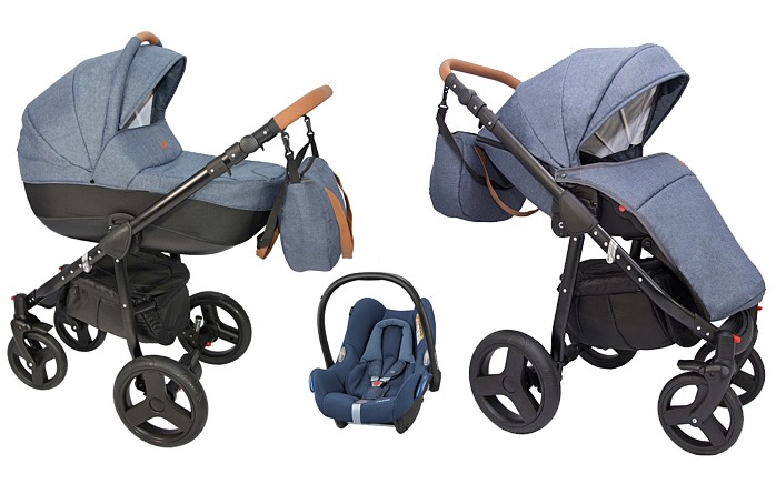 Dynamic Baby Scandi 3in1 (frame + pushchair + carrycot + Maxi Cosi Cabrio car seat) 2022/2023