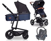 Easygo Soul Air 3in1 (pushchair + carrycot + Maxi Cosi Cabriofix car seat) Denim VALID TILL STOCK LAST - Click Image to Close