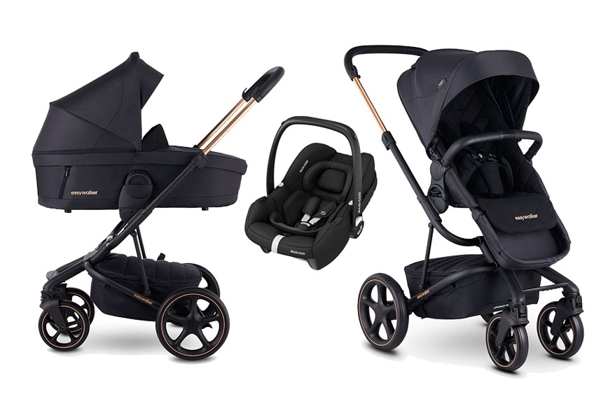 Easywalker Harvey 3 Premium Gold 3in1 (pushchair + carrycot + Maxi Cosi CabrioFix I-Size car seat ) 2022/2023 FREE DELIVERY
