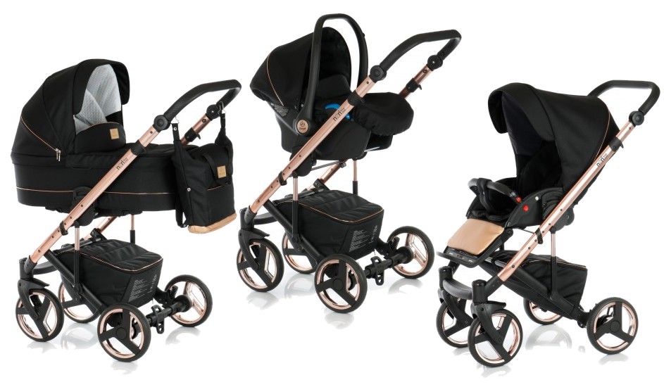 Emjot Neri Rose Gold 3in1 (pushchair + carrycot + Kite car seat with adapter) 2023