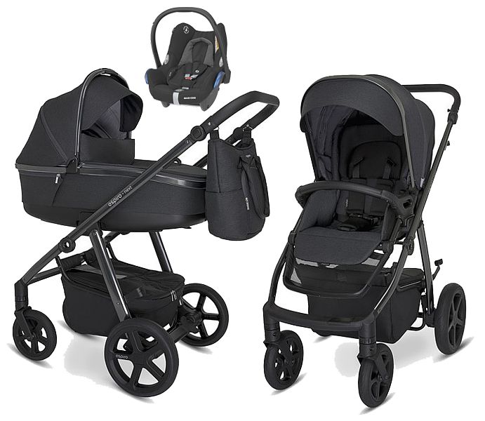 SALE Espiro Next Up Chrom 3in1 (pushchair + carrycot + Maxi Cosi Cabrio) 617 graphite moon Shipping 24h FREE DELIVERY