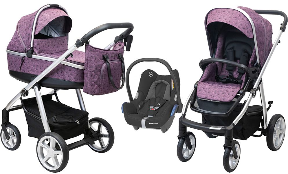 SPECIAL Espiro Next Up Limited Heartleaves 3in1 (pushchair + carrycot + Maxi Cosi Cabrio) VALID TILL STOCK LAST FREE DELIVERY