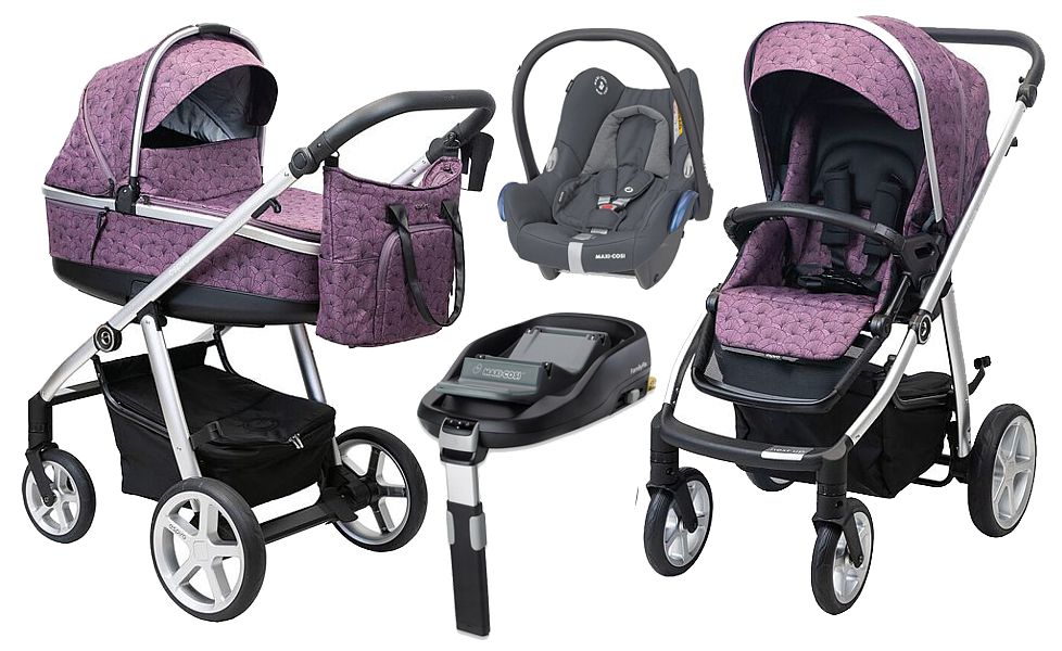 SPECIAL Espiro Next Up Limited Heartleaves 4in1 (pushchair + carrycot + Maxi Cosi Cabrio car seat + base) VALID TILL STOCK LAST