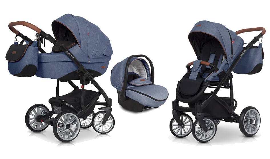 Euro-Cart Delta 3in1 (pushchair + carrycot + Kite car seat with adapter) 2022/2023 FREE DELIVERY