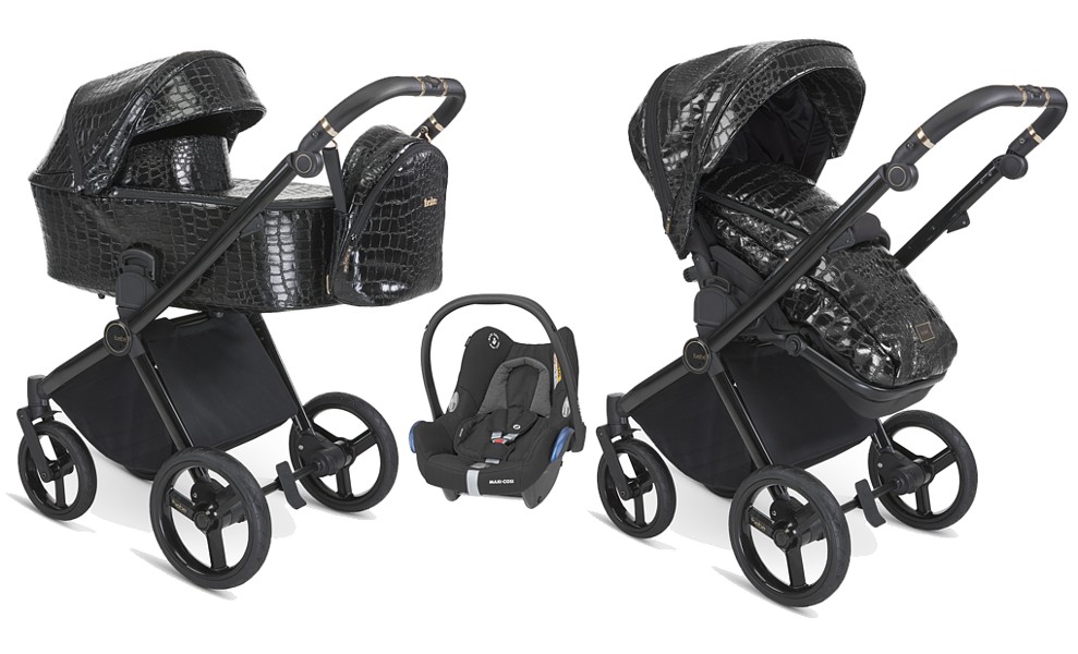 Ibebe Gloss Crocodile Leather 3in1 (pushchair + carrycot + Cabrio car seat) 2023 FREE DELIVERY