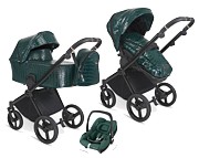Ibebe Gloss Eco Crocodile Leather 3in1 (pushchair + carrycot + Cabrio i-Size car seat) 2023/2024 FREE DELIVERY - Click Image to Close