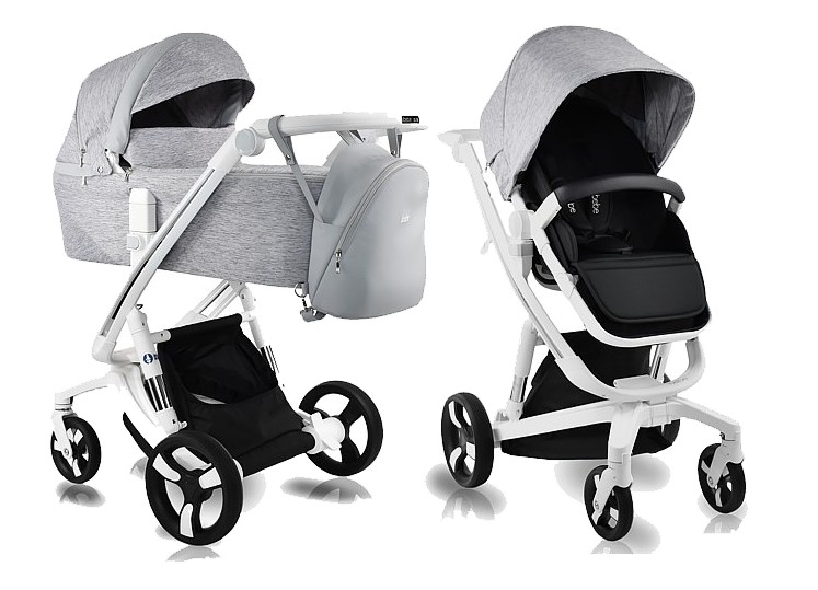 SALE Ibebe I-Stop frame white 2in1 (pushchair + carrycot) colour IS01 grey/ Shipping 24h2022