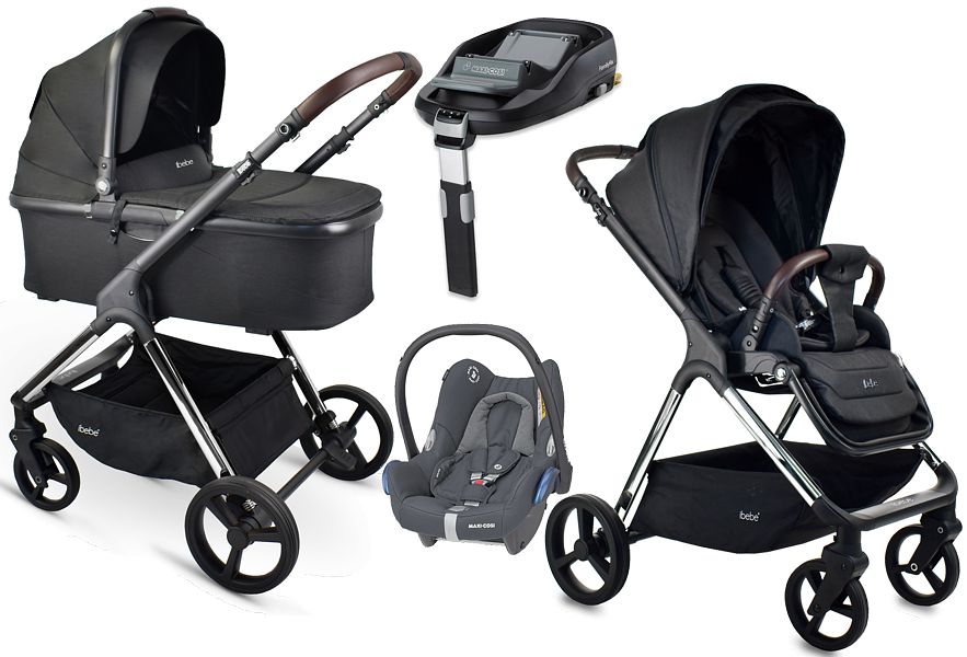 Ibebe Ice 4in1 (pushchair + carrycot + Maxi Cosi Cabrio car seat + Familyfix base ) 2024 FREE DELIVERY