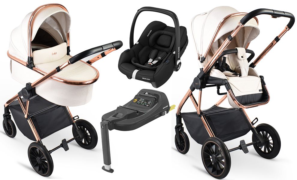 Ibebe PRO 4in1 (pushchair + carrycot + Maxi Cosi CabrioFix I-Size car seat + base) 2024 FREE DELIVERY