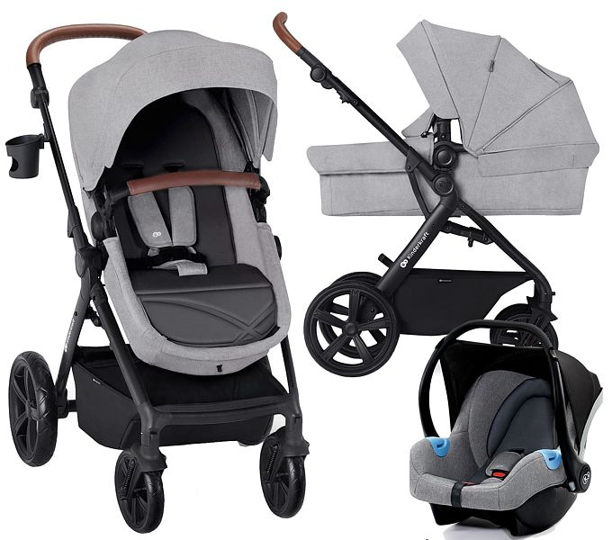 Kinderkraft A-Tour 3in1 (pushchair + carrycot + Mink car seat + adapters) 2022/2023