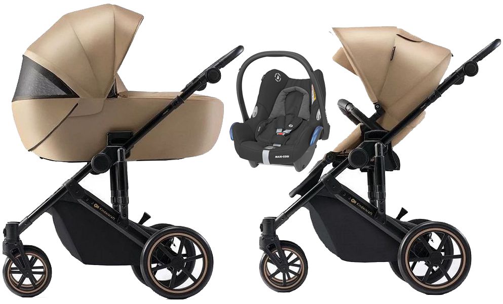 Kinderkraft Prime 2 3in1 (pushchair+ carrycot + Maxi Cosi Cabrio Autositz) 2023