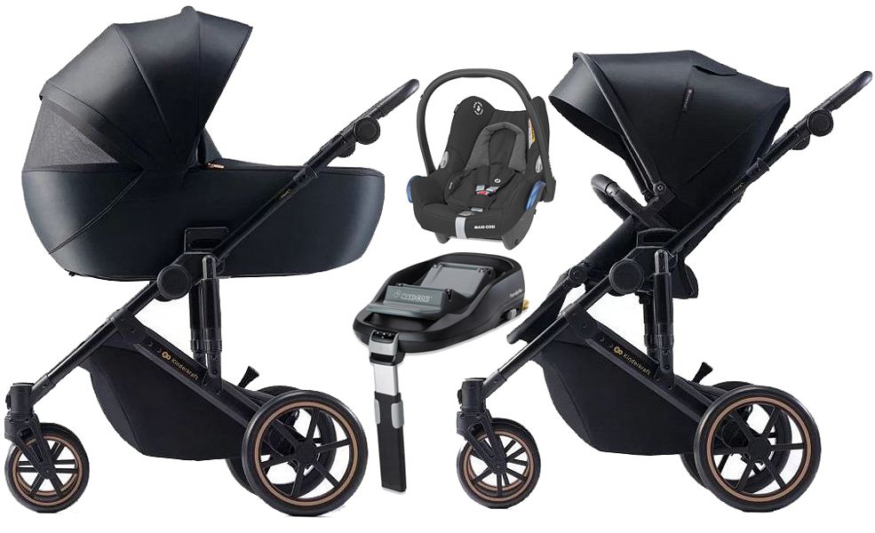 Kinderkraft Prime 2 4in1 (pushchair+ carrycot + Maxi Cosi Cabrio car seat + familyfix base) 2023 FREE DELIVERY