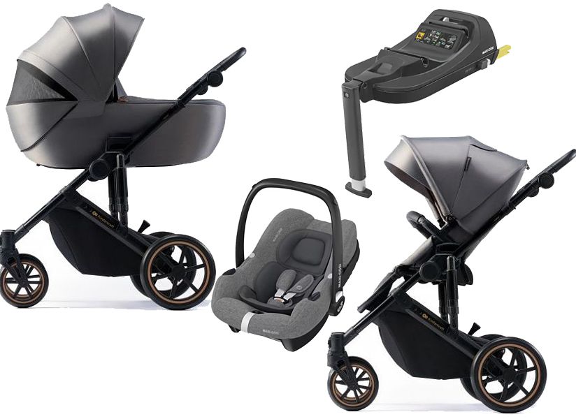 Kinderkraft Prime 2 4in1 (pushchair+ carrycot + Maxi Cosi Cabrio I-Size Autositz + Basis) 2023 FREI VERSAND