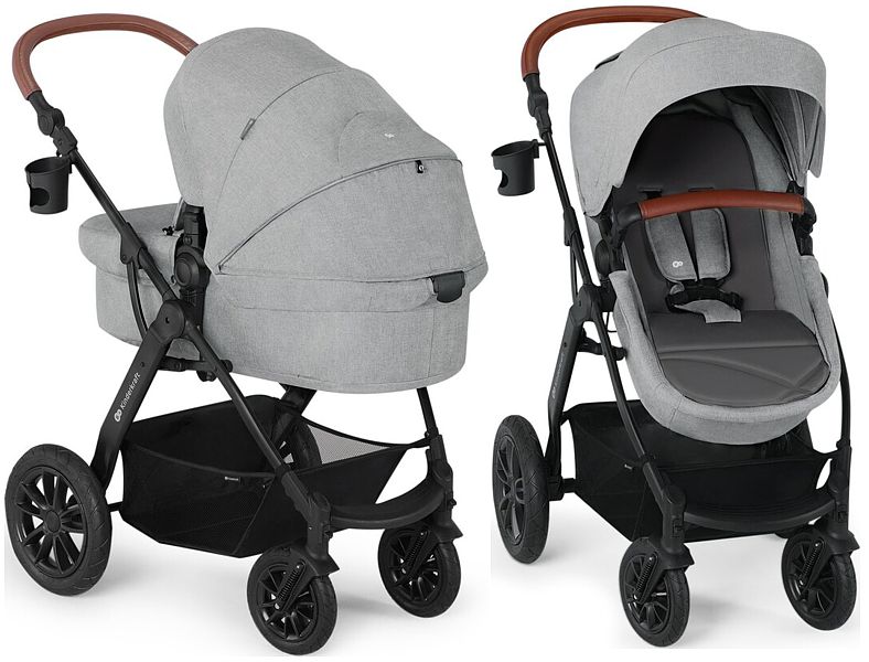 SALE! Kinderkraft XMOOV 3in1 (pushchair + carrycot + Mink car seat + adapters) Light Grey 24H
