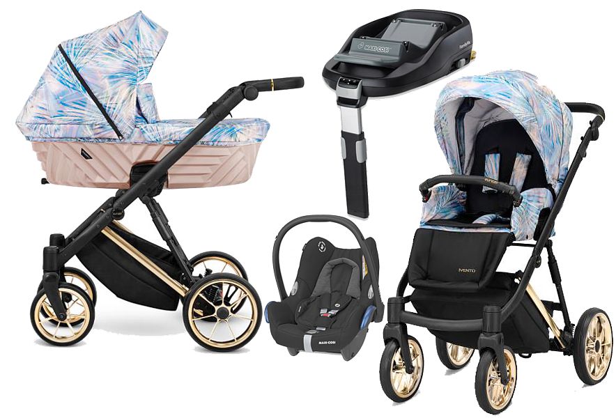 Kunert Ivento Premium 4in1 (pushchair + carrycot + Maxi Cosi Cabrio car seat + adapter + Familyfix base)2024 FREE DELIVERY