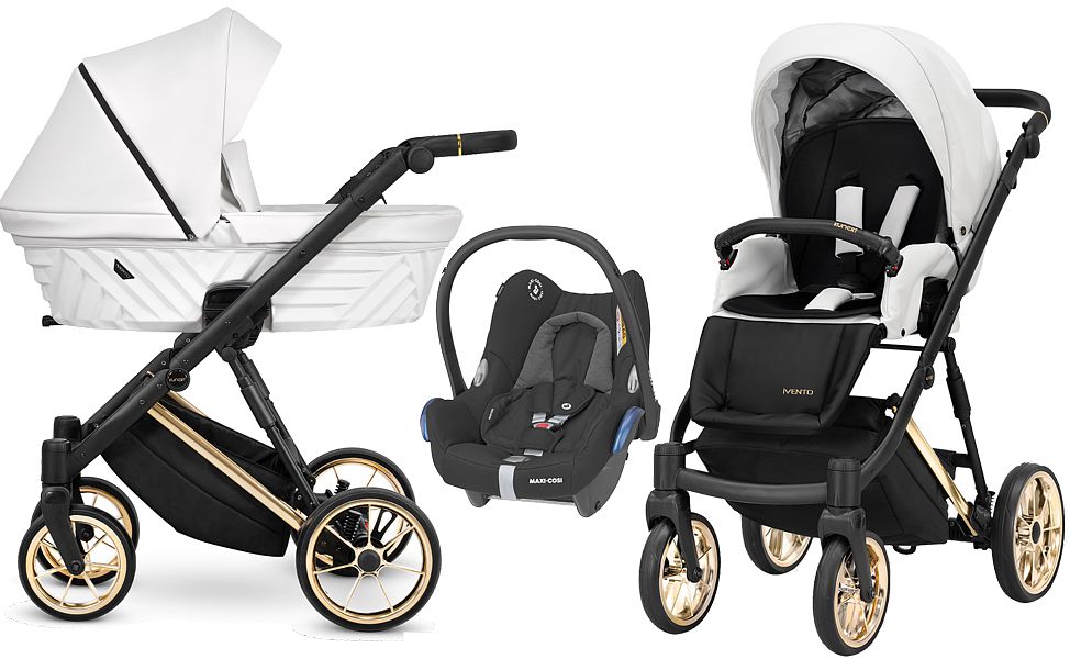 Kunert Ivento Premium 3in1 (pushchair + carrycot + Maxi Cosi Cabrio car seat + adapter) 2023/2024 FREE DELIVERY